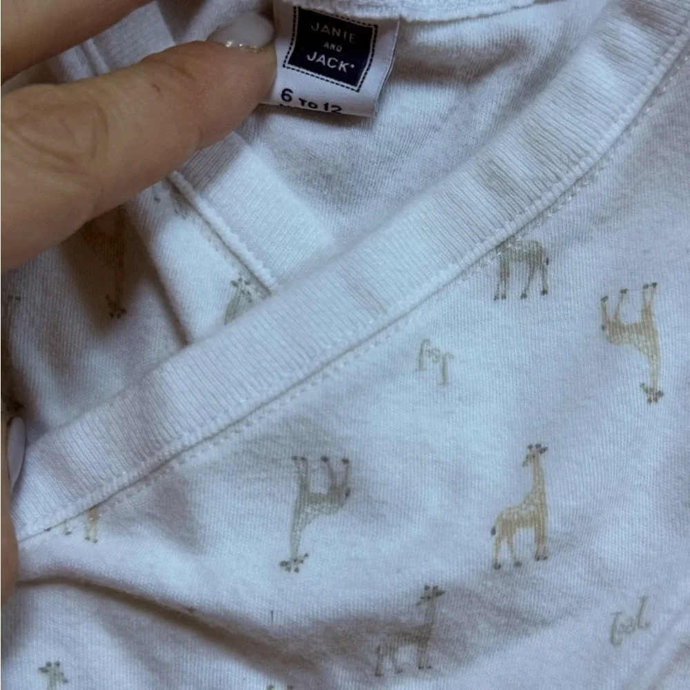 Janie and Jack Giraffe Onesie - Size 6-12 Months